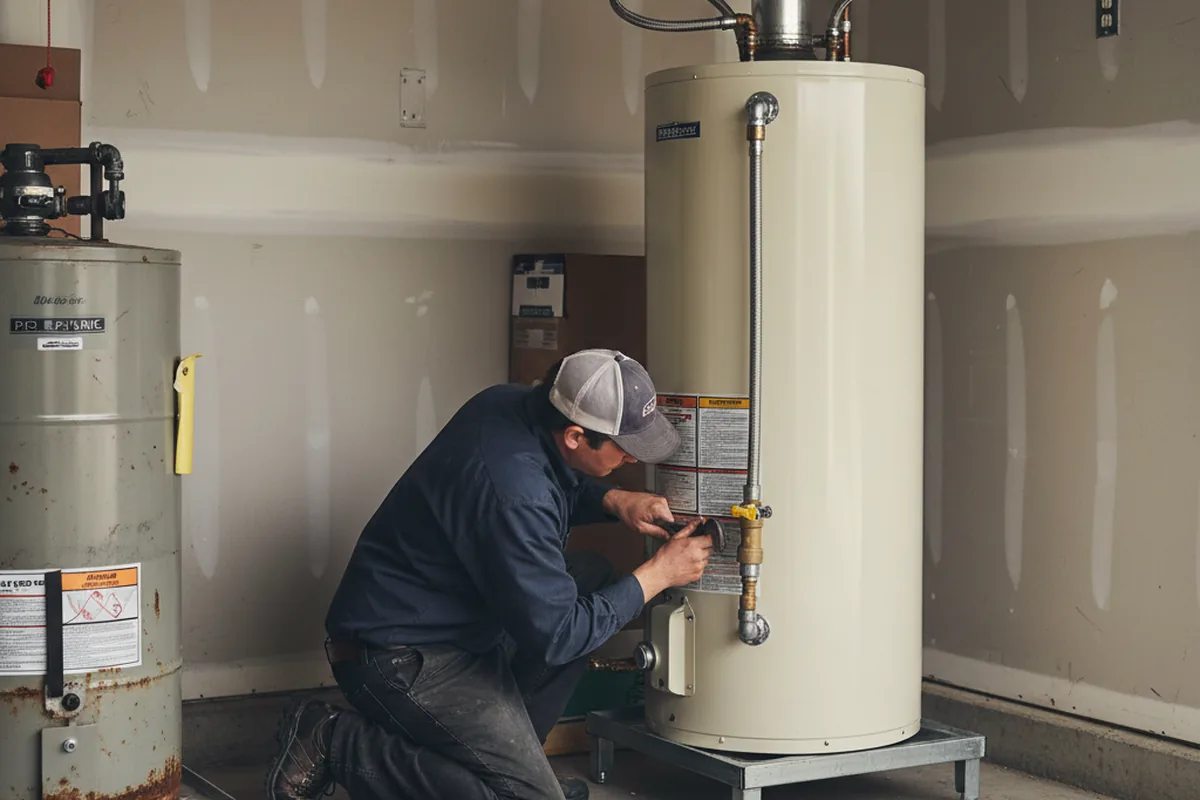 Water heater and shutoff valve replacement in Broadalbin